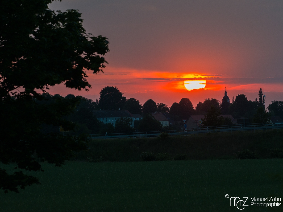 Sonnenuntergang bei Mühlberg-Elbe